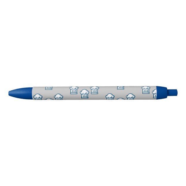 Stylo Noir Chapeaux blancs sur gris (Devant)
