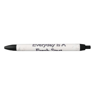 Stylo Noir Chaque Jour Est Un Nouveau Début Floral Design