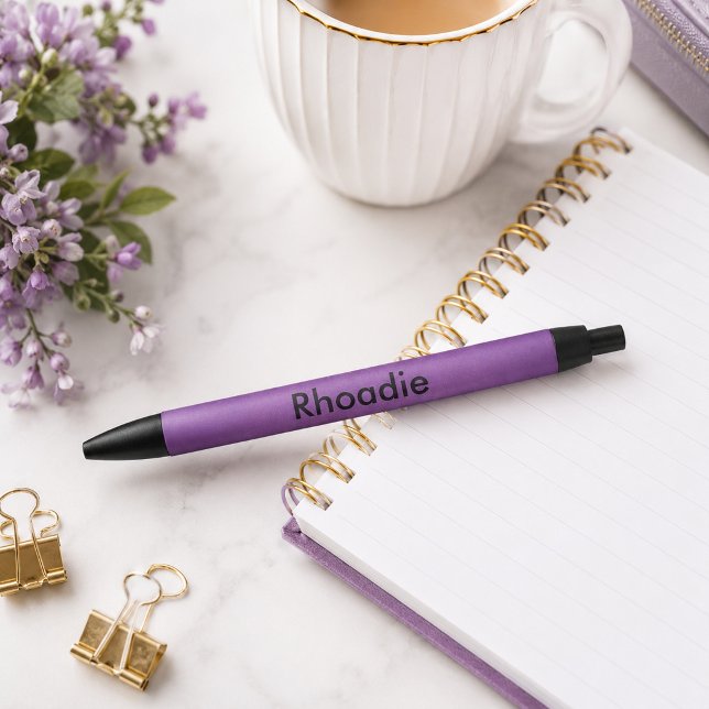 Stylo Noir Charme Violet Adorable (Créateur téléchargé)