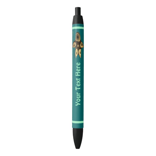 Stylo Noir Chasseur Inuit Fractal (devant Vertical)