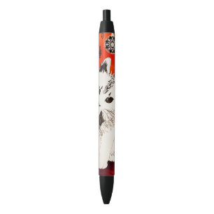 Stylo Noir Chat d'or mignon Baubles de Noël d'hiver