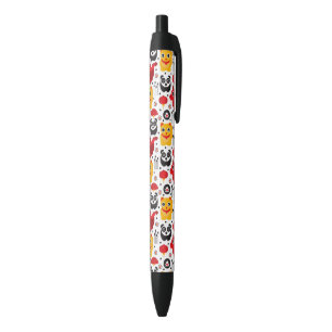 Stylo Noir Chat, dragon, et panda chanceux de la Chine