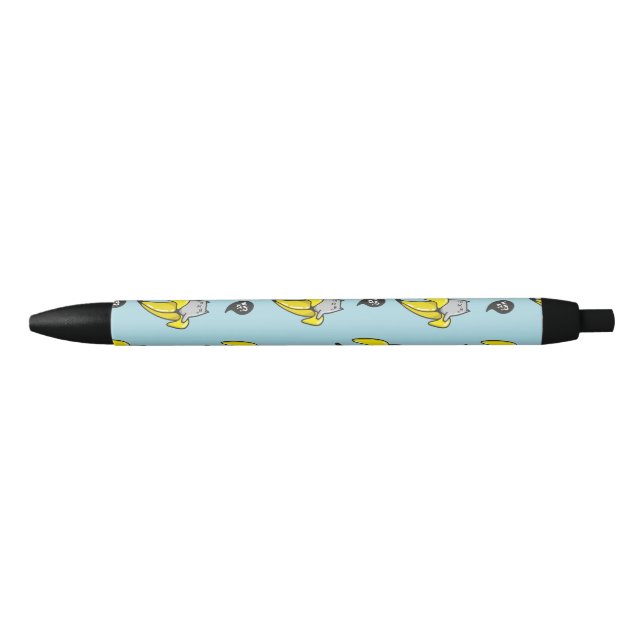 Stylo Noir Chat en banane (Devant)