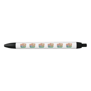 Stylo Noir Chat et cuvette de poisson