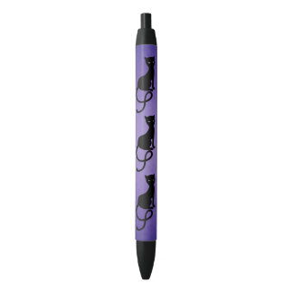Stylo Noir Chat noir mauvais aimable pourpre