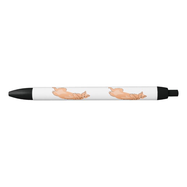 Stylo Noir Chat orange (Devant)