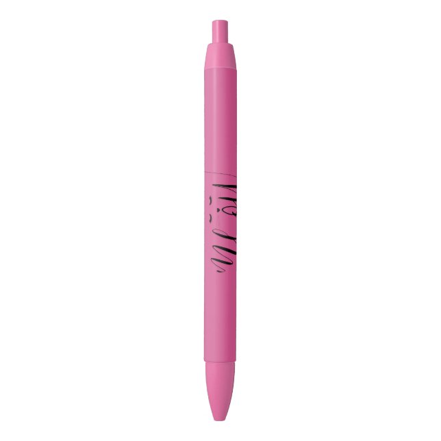 Stylo Noir Chat rose Meow (devant Vertical)