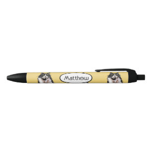 Stylo Noir Chat smoking élégant Jaune Mignons Chats Art Garço