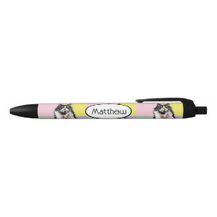 Stylo Noir Chat Smoking Pastel Mignons Garçons Nom