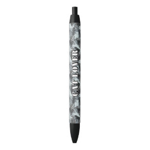 Stylo Noir Chats Camouflage urbain