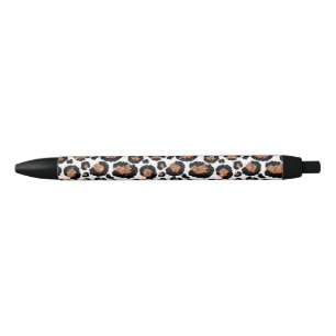 Stylo Noir Cheetah - Motif Leopard
