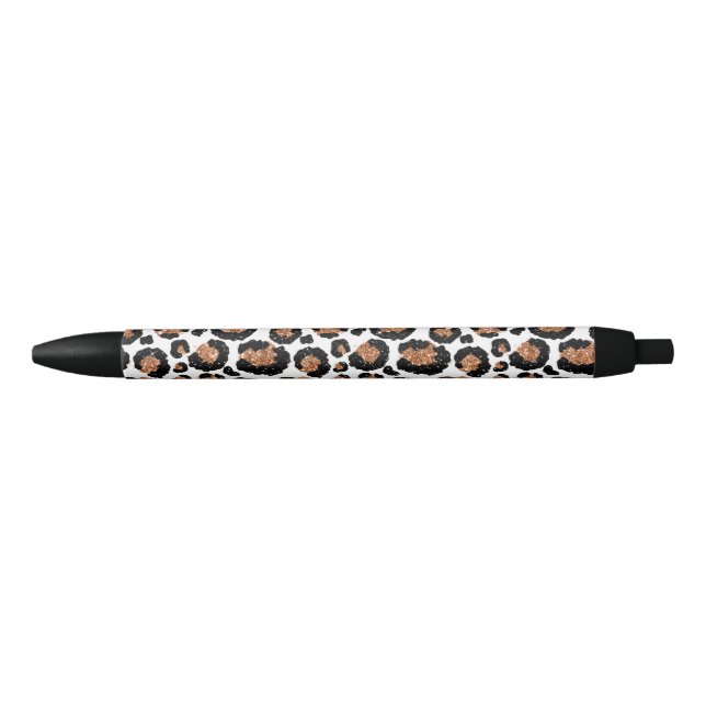 Stylo Noir Cheetah - Motif Leopard (Devant)