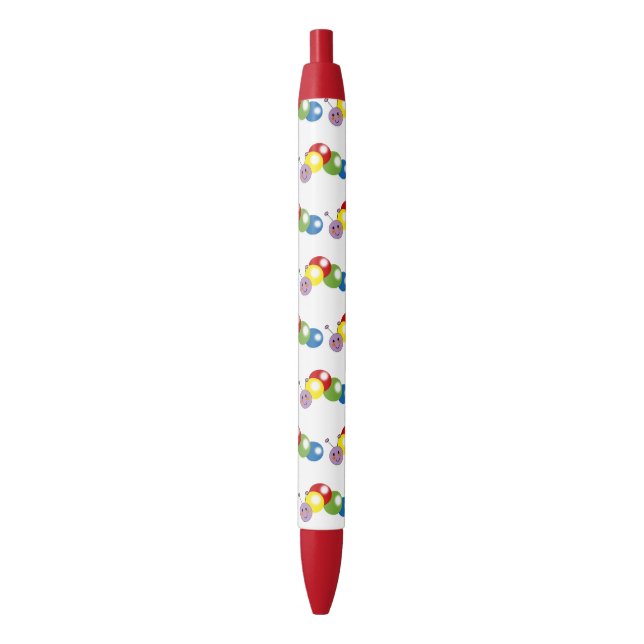 Stylo Noir chenille bébé mignonne (devant Vertical)