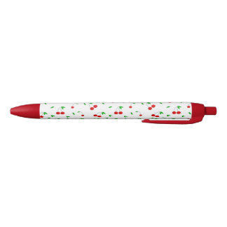 Stylo Noir Cherry Motif, design populaire