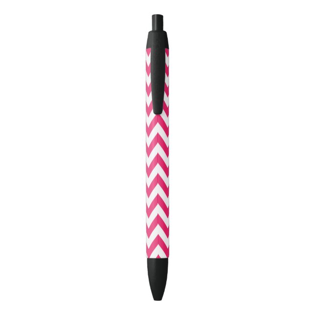 Stylo Noir Chevron rose (Dos (Vertical))