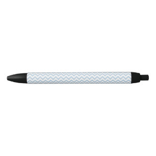 Stylo Noir Chevron Zigzag Lignes Bleu Bébé clair