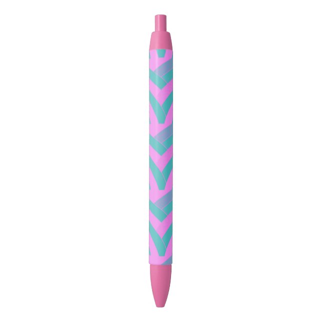Stylo Noir chevrons chic et design (devant Vertical)