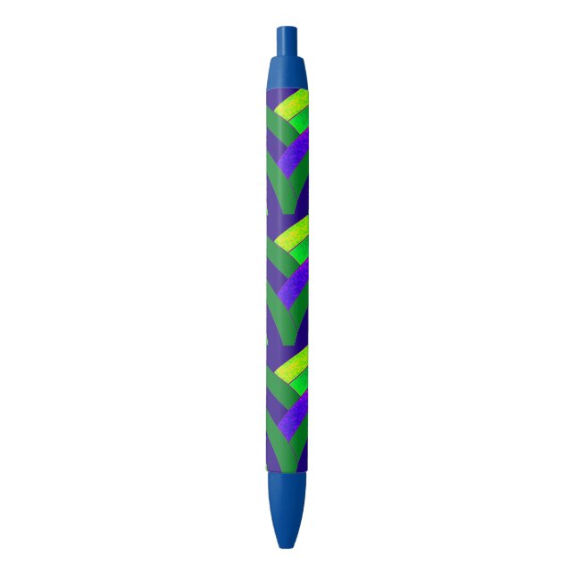 Stylo Noir chevrons chic et design (devant Vertical)