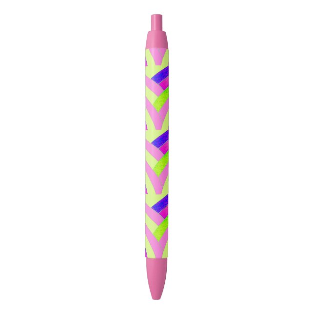 Stylo Noir chevrons chic modernes élégants (devant Vertical)