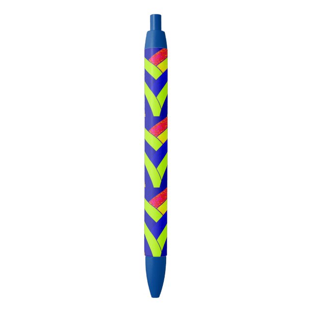 Stylo Noir chevrons modernes chic élégants (devant Vertical)