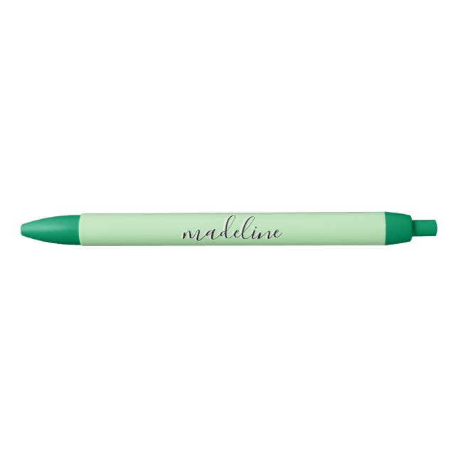 Stylo Noir Chic Celadon Green Calligraphie (Devant)