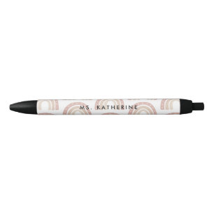 Stylo Noir Chic en terre cuite Boho Rainbow Merci Cadeau