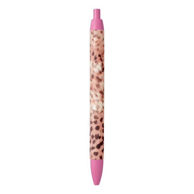 Stylo Noir Chic Joli Rose Gold Leopard (devant Vertical)