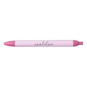 Stylo Noir Chic Pink Lace Nom de la calligraphie