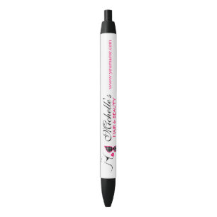 Stylo Noir Chic Retro Pink Polka Dot Lunettes de soleil Beaut