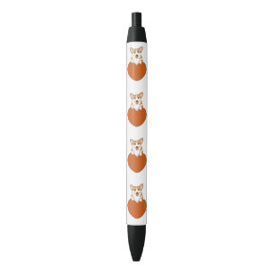 Stylo Noir Chien Chien Chien Chien Chien Coeur Cute Corgi