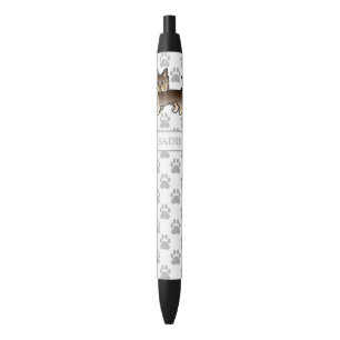 Stylo Noir Chien de dessin animé Yorkshire Terrier au chocola