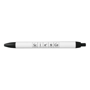 Stylo Noir Chimie de mot d'éléments de Tableau périodique de