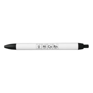 Stylo Noir Chimie de mot d'éléments de Tableau périodique de