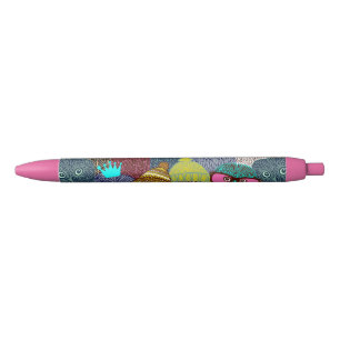 Stylo Noir Chouette dans la couronne