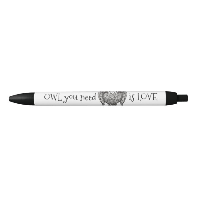 Stylo Noir Chouette dont vous avez besoin (Devant)
