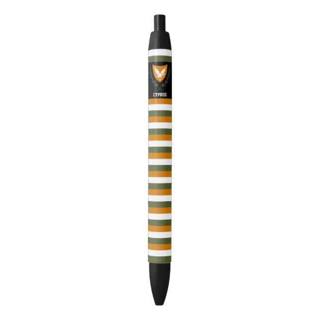 Stylo Noir Chypre Drapeau mignon Patriotique (devant Vertical)