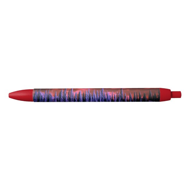 Stylo Noir ciel d'hiver violet (Devant)