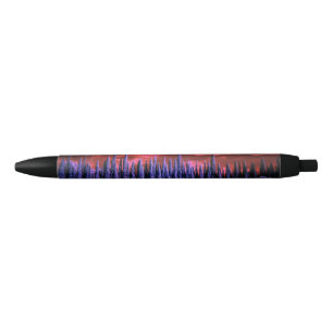 Stylo Noir ciel d'hiver violet