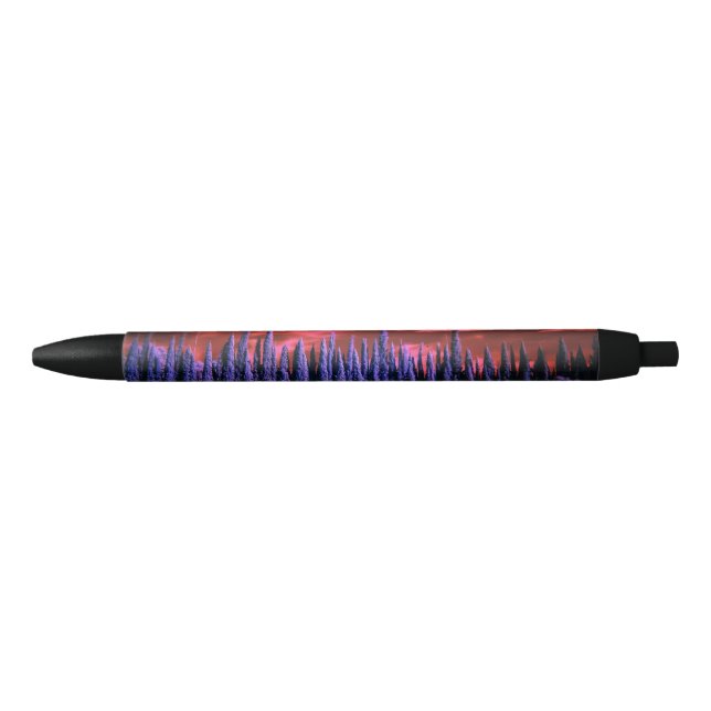 Stylo Noir ciel d'hiver violet (Devant)