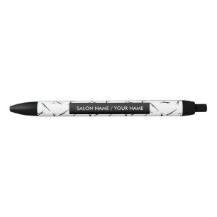 Stylo Noir Ciseaux et coiffeur de motif de peignes