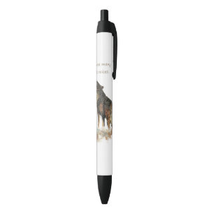 Stylo Noir Citation de Wolf Inspirationnel de plusieurs grand