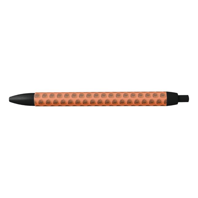 Stylo Noir Citrouille cool (Devant)