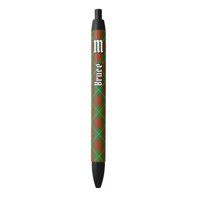 Stylo Noir Clan Bruce Hunting Tartan (devant Vertical)