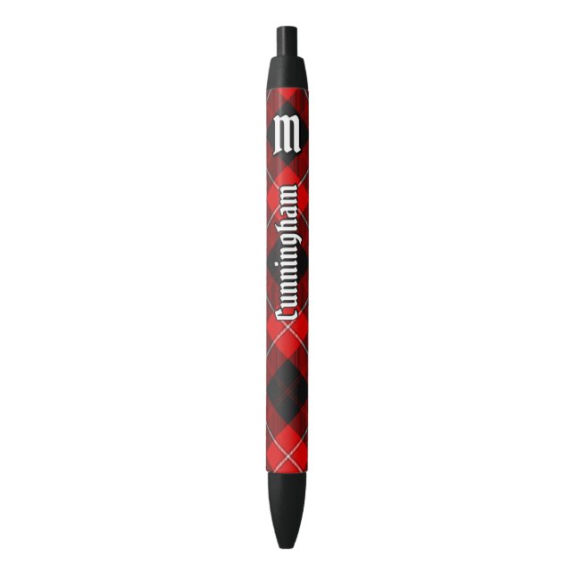 Stylo Noir Clan Cunningham Tartan (devant Vertical)