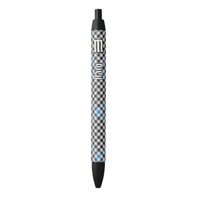 Stylo Noir Clan Haig Check Tartan (devant Vertical)