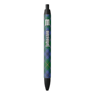 Stylo Noir Clan Johnston Tartan Ink Pen