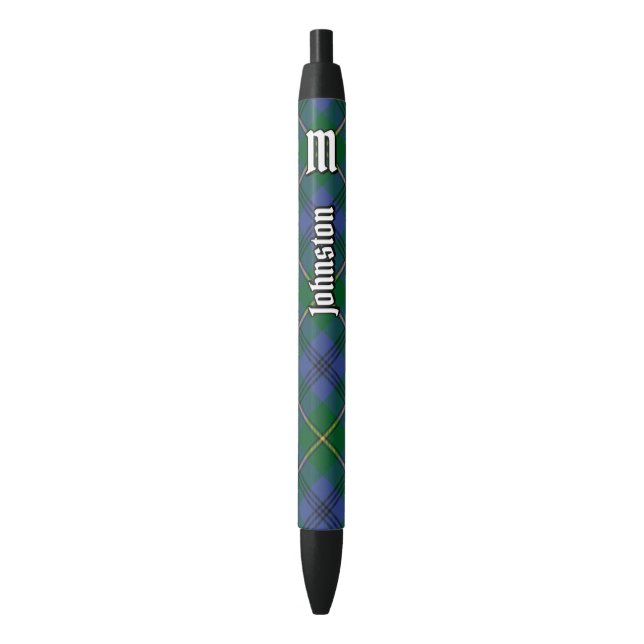 Stylo Noir Clan Johnston Tartan Ink Pen (devant Vertical)