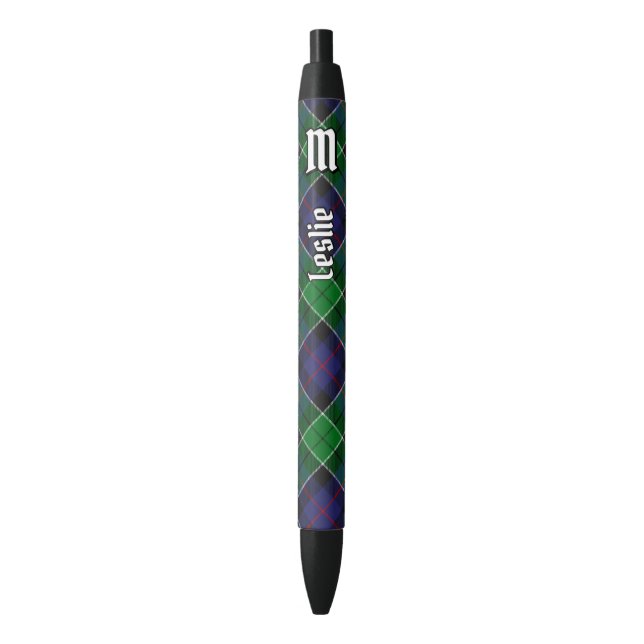 Stylo Noir Clan Leslie Chasse Tartan (devant Vertical)