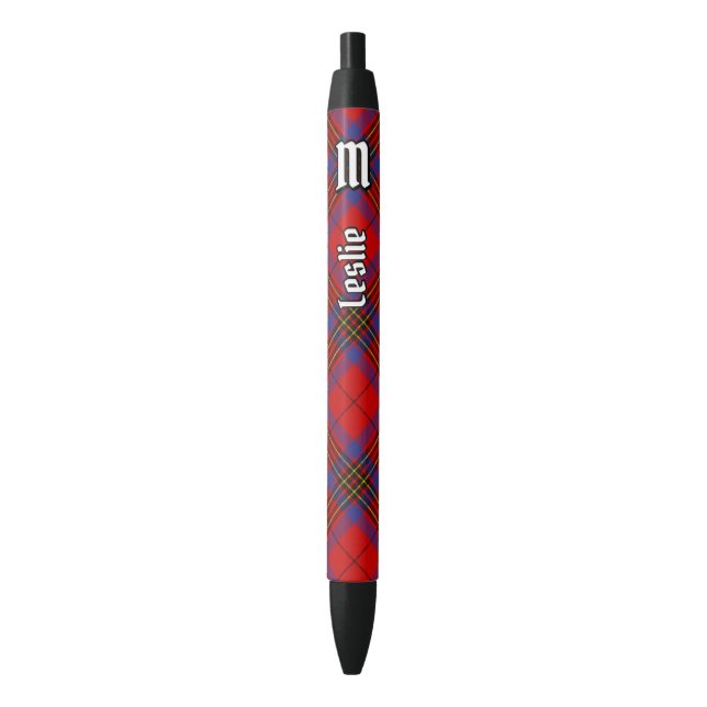 Stylo Noir Clan Leslie Red Tartan (devant Vertical)