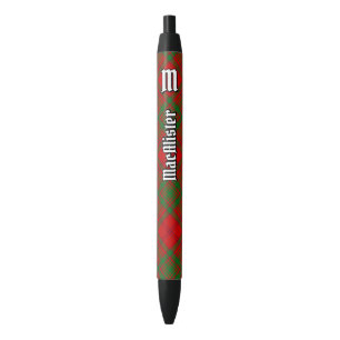 Stylo Noir Clan MacAlister de Glenbarr Tartan